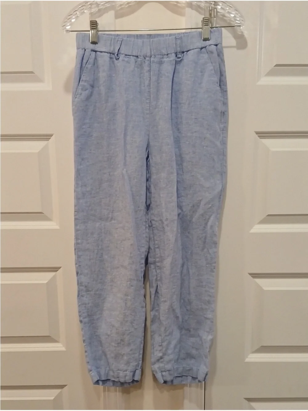 Quince Chambray Linen Cropped Pants Size XS